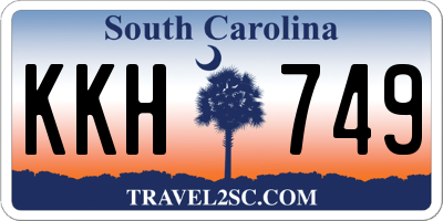 SC license plate KKH749