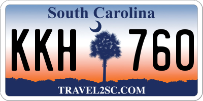 SC license plate KKH760