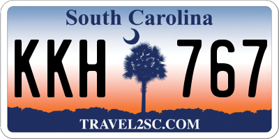 SC license plate KKH767