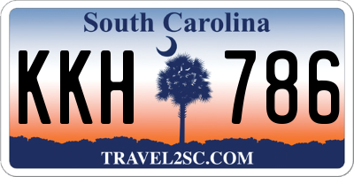 SC license plate KKH786