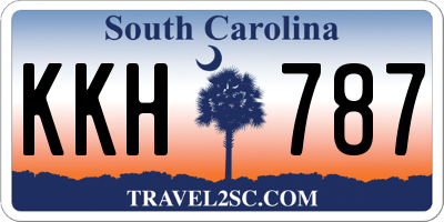 SC license plate KKH787