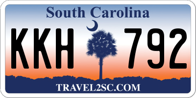 SC license plate KKH792