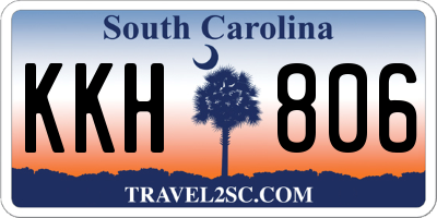 SC license plate KKH806