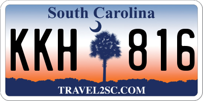 SC license plate KKH816