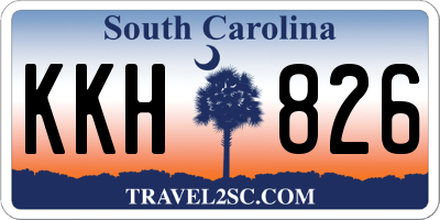 SC license plate KKH826