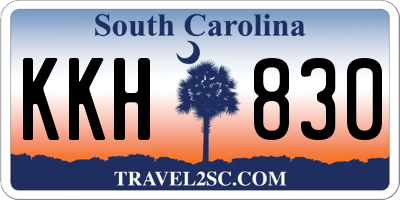 SC license plate KKH830