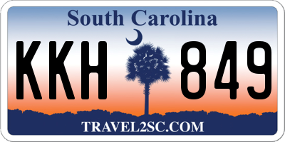 SC license plate KKH849
