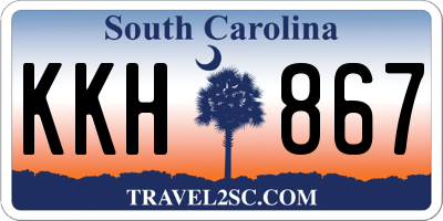 SC license plate KKH867