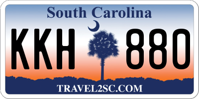 SC license plate KKH880