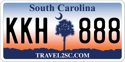 SC license plate KKH888
