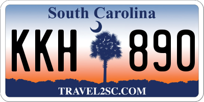 SC license plate KKH890