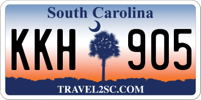 SC license plate KKH905