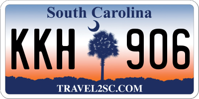 SC license plate KKH906