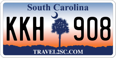 SC license plate KKH908