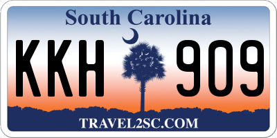 SC license plate KKH909