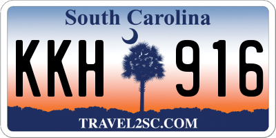 SC license plate KKH916