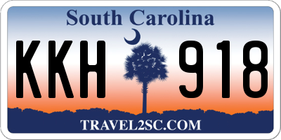 SC license plate KKH918