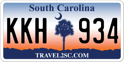 SC license plate KKH934
