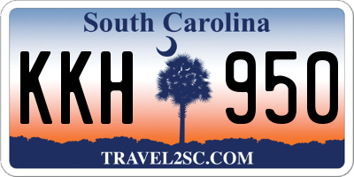 SC license plate KKH950