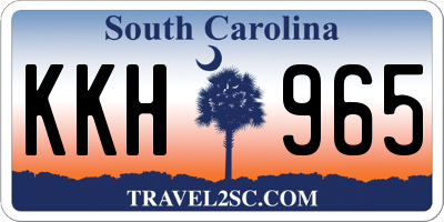 SC license plate KKH965