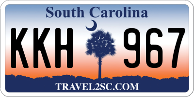 SC license plate KKH967