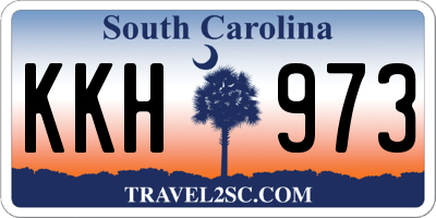 SC license plate KKH973