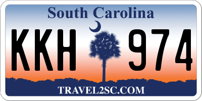 SC license plate KKH974