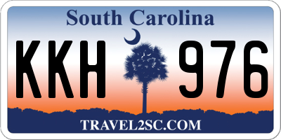 SC license plate KKH976