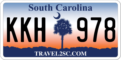 SC license plate KKH978