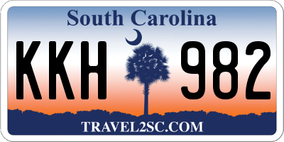 SC license plate KKH982