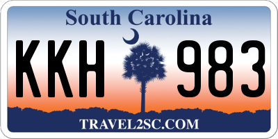 SC license plate KKH983