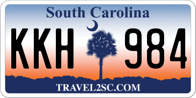 SC license plate KKH984