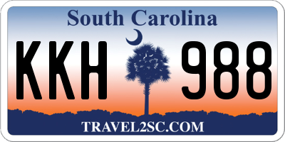 SC license plate KKH988