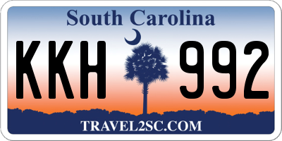 SC license plate KKH992