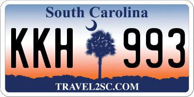 SC license plate KKH993