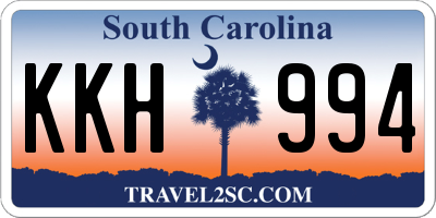 SC license plate KKH994