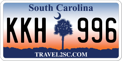 SC license plate KKH996
