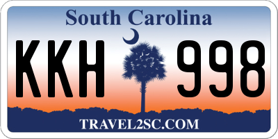 SC license plate KKH998
