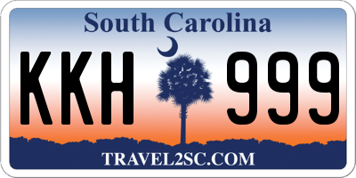 SC license plate KKH999