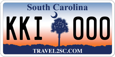 SC license plate KKI000