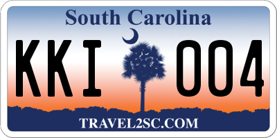 SC license plate KKI004
