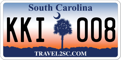 SC license plate KKI008