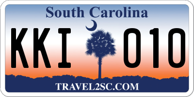 SC license plate KKI010