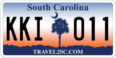 SC license plate KKI011