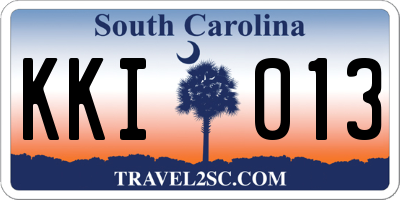 SC license plate KKI013