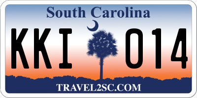 SC license plate KKI014