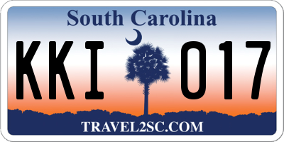 SC license plate KKI017