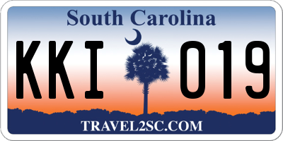 SC license plate KKI019