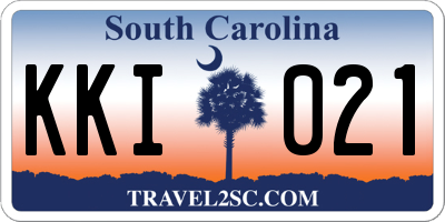 SC license plate KKI021