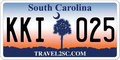 SC license plate KKI025